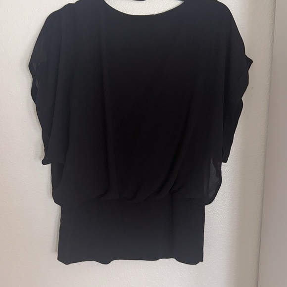 Black Joseph A blouse size medium cotton tank with sheer lining fabric - Picture 6 of 9